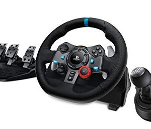 Logitech G29 Driving Force Racing Wheel + Floor Pedals + G Driving Force Shifter Bundle - PS5/PS4/PC