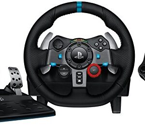Logitech G29 Driving Force Racing Wheel + Floor Pedals + G Driving Force Shifter Bundle - PS5/PS4/PC
