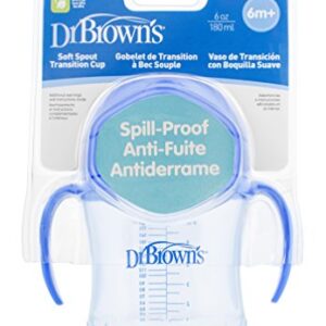 Dr. Brown's Soft-Spout Transition Cup, 6 oz (6m+), Blue, Single