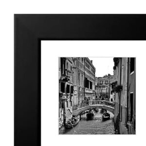 Americanflat 10x10 Collage Picture Frame in Black - Displays Four 4x4 Frame Openings - Engineered Wood Square Picture Frame with Shatter Resistant Glass, and Includes Hanging Hardware for Wall, 4 Count (Pack of 1)