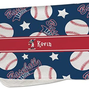 Personalized Baseball Burp Cloth - Fleece w/Name or Text