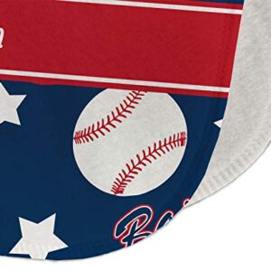 Personalized Baseball Burp Cloth - Fleece w/Name or Text