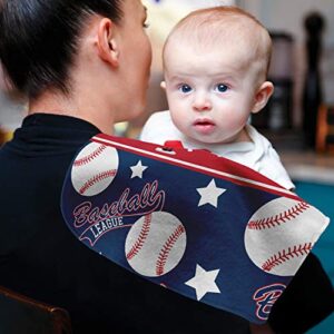 Personalized Baseball Burp Cloth - Fleece w/Name or Text