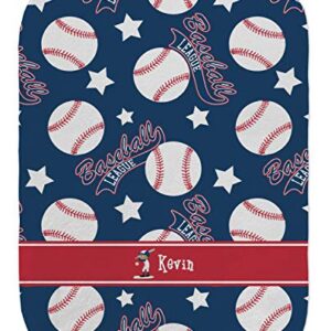 Personalized Baseball Burp Cloth - Fleece w/Name or Text