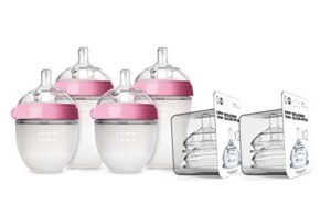comotomo newborn bottle set pink