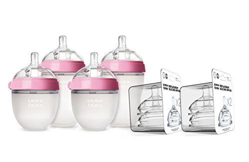 Comotomo Newborn Bottle Set Pink