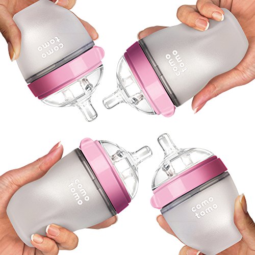 Comotomo Newborn Bottle Set Pink