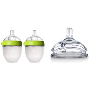 comotomo baby bottle newborn set, green 5oz