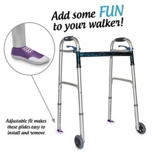 Sneaker Walker Glides for 1" Walker Tubes - Purple - 1 Pair