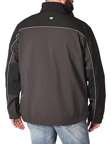 Caterpillar Men's Big Soft Shell Jacket (Regular and Big & Tall Sizes), Graphite/Black, 2X Tall