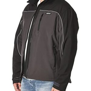 Caterpillar Men's Big Soft Shell Jacket (Regular and Big & Tall Sizes), Graphite/Black, 2X Tall