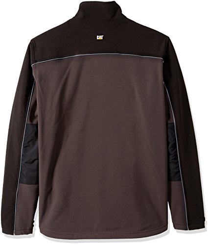 Caterpillar Men's Big Soft Shell Jacket (Regular and Big & Tall Sizes), Graphite/Black, 2X Tall