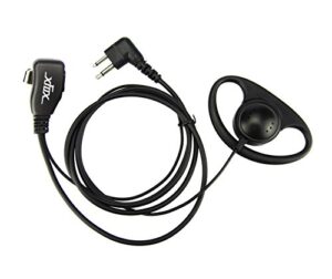 xfox® 2pin advanced d shape clip-ear ptt headset earpiece mic for motorola 2 way radios gp88s gp300 gp68 gp2000 gp88 gp3188 cp040 cp1200 a8 a6 a10 a12 walkie