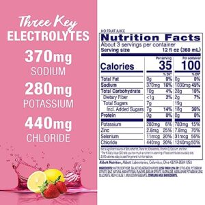 Pedialyte AdvancedCare Electrolyte Solution, 1 Count, with PreActiv Prebiotics, Hydration Drink, Strawberry Lemonade