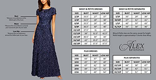 Alex Evenings Women's Long Cold Shoulder Dress (Petite and Regular Sizes), Smoke Glitter, 12