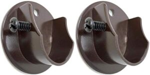 urbanest set of 2 inside mount brackets for 1 1/8-inch to 1 1/4-inch curtain rods, bronze