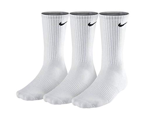 Nike Unisex Performance Cushion Crew Training Socks (3 Pairs), White, X-Large