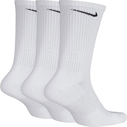 Nike Unisex Performance Cushion Crew Training Socks (3 Pairs), White, X-Large