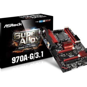 ASRock 970A-G/3.1 Socket AM3+/ AMD 970/ DDR3/ Quad CrossFireX/ SATA3&USB3.1/ M.2/ A&GbE/ ATX Motherboard