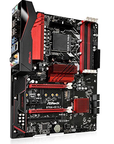 ASRock 970A-G/3.1 Socket AM3+/ AMD 970/ DDR3/ Quad CrossFireX/ SATA3&USB3.1/ M.2/ A&GbE/ ATX Motherboard