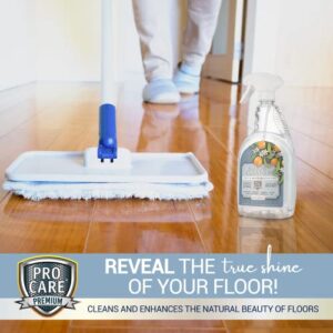 ProCare Citrus Floor Cleaner (Made in USA) | Tile, Stone, Laminate, Vinyl & Natural Wood Floor Cleaner for Mopping, Floor Cleaning Solution with Citrus Aroma - 32oz / 0.95L Spray Bottle