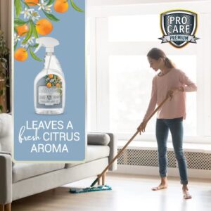 ProCare Citrus Floor Cleaner (Made in USA) | Tile, Stone, Laminate, Vinyl & Natural Wood Floor Cleaner for Mopping, Floor Cleaning Solution with Citrus Aroma - 32oz / 0.95L Spray Bottle