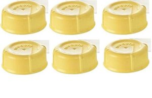 (6) medela solid lids - yellow/ solid cap/ bottle lid/ bottle solid cap - for medela bottles