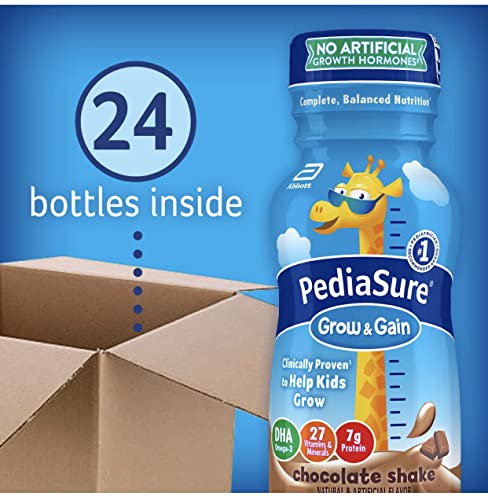 PediaSure Nutrition Drink, Chocolate, Bottles each 8 Fluid Ounces (Pack of 24) (Packaging May Vary) by Pediasure