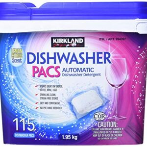 Kirkland Signature Easy to Use, Streak Free Premium Dishwasher Pacs, Automatic Dishwasher Detergent