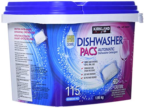 Kirkland Signature Easy to Use, Streak Free Premium Dishwasher Pacs, Automatic Dishwasher Detergent