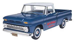 revell 85-7225 '66 chevy fleetside pickup model truck kit 1:25 scale 112-piece skill level 4 plastic model building kit , blue, 12 years old and up