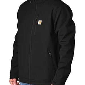 Carhartt Men's Rain Defender Relaxed Fit Heavyweight Softshell Jacket, Black, X-Large