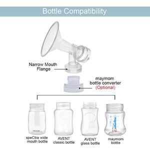 36 mm Extra Extra Large Flagne w/Valve and Membrane for Spectra Breast Pumps S1, S2, M1, Spectra 9; Narrow (Standard) Bottle Neck; Made by Maymom