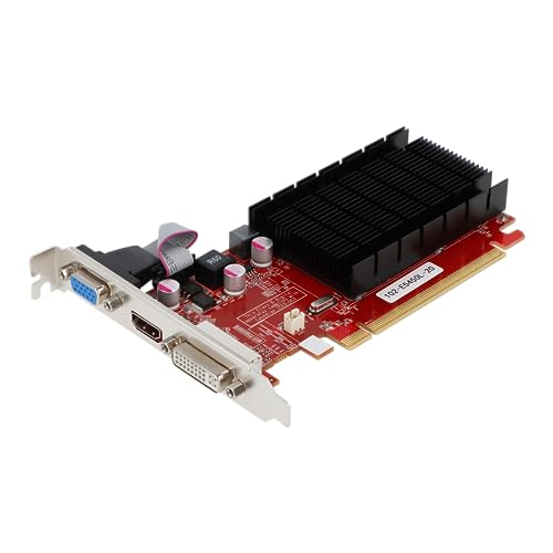 VisionTek Radeon 5450 2GB DDR3 (DVI-I, HDMI, VGA) Graphics Card - 900861,Black/Red