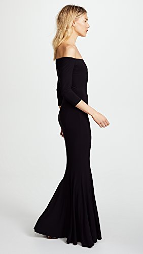 Norma Kamali Women's Kamali Kulture Off Shoulder Fishtail Gown, Black, M