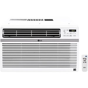 lg 24,500 btu window air conditioner, cools 1,560 sq.ft. (39' x 40' room size), quiet operation, electronic control with remote, 3 cooling & fan speeds, energy star®, auto restart, 230/208v, white