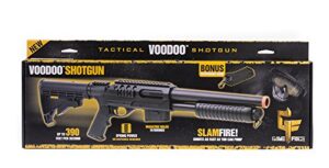game face asgm47 voodoo spring-powered pump action airsoft shotgun black 6.0mm