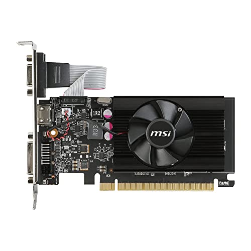 MSI Gaming GeForce GT 710 2GB GDRR3 64-bit HDCP Support DirectX 12 OpenGL 4.5 Single Fan Low Profile Graphics Card (GT 710 2GD3 LP)