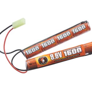 Lancer Tactical Nimh Airsoft Battery Compatible with Lancer AEG Airsoft (9.6V, 1600 mAh Nunchuck)