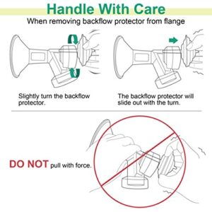 Maymom Backflow Protector, Long Stem, Compatible with Spectra S1, S2 and 9 Pumps, Compatible with Medela Flanges and Medela Parts; 2pc