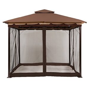 keep mosquitoes out of your 10 x 10 gazebo with this four panel pack of easy to netting with zippers