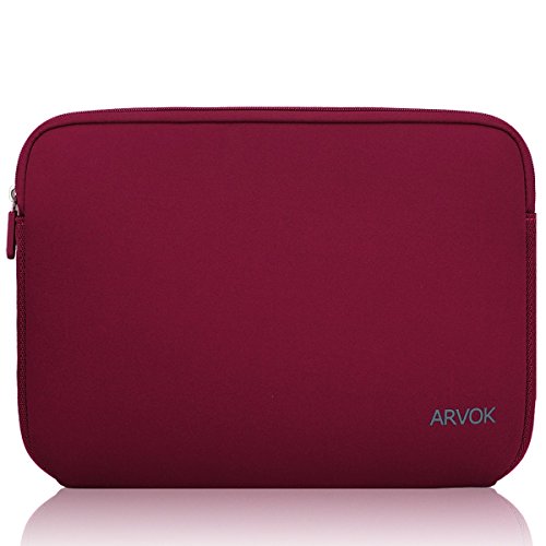 Arvok 13 13.3 14 Inch Laptop Sleeve Case for MacBook Pro 14 2021/Water-Resistant Notebook Chromebook Computer Pocket Briefcase Carrying Bag Pouch Skin Cover for HP/Dell/Lenovo/Asus/Acer, Wine Red