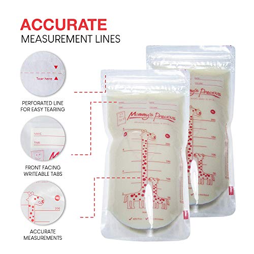 110 Count Breastmilk Storage Bags 8 Oz 235 ml Breastfeeding Freezer Storage Container Bags for Breast Milk comes Pre Sterilized & BPA Free with Accurate Measurements & Leak Proof. Buy Now!