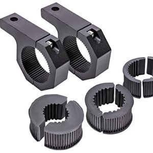 off-road light mounting bracket bar clamp kits [1"/1.5"/1.75"/2" inch] [horizontal bar] [aluminium] [2 units] bull roll cage clamps mount for atv utv