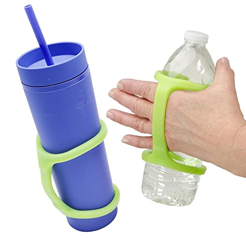 EaZyHold Adaptive Handle for Sports, Tools, Cups and Bottles for Kids, Adults, Veterans, Seniors, Independent Living Accessory for Weak Grip, Stroke, Cerebral Palsy, Arthritis (2 Pack)