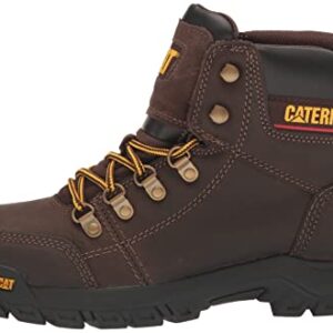 Cat Footwear Men's Outline Soft Toe Work Boot, Seal Brown, 9