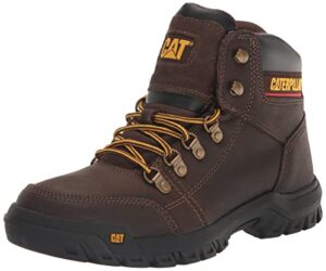cat footwear men's outline soft toe work boot, seal brown, 9
