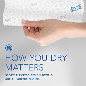 Scott® Essential High-Capacity Hard Roll Towels (02001), with Elevated Design and Absorbency Pockets™, for Purple Core Dispensers, White, Unperforated, (950'/Roll, 6 Rolls/Case, 5,700'/Case)