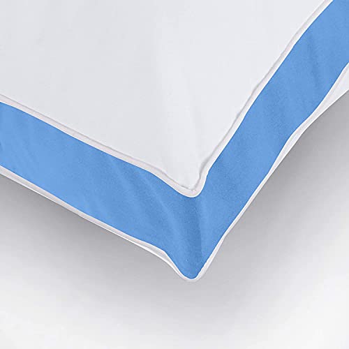 Utopia Bedding Bed Pillows for Sleeping Queen Size (Blue), Set of 2, Cooling Hotel Quality, Gusseted Pillow for Back, Stomach or Side Sleepers