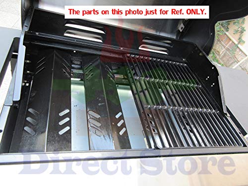 Direct Store Parts Kit DG168 Replacement for Charbroil Commercial 463268107 Grill Repair Kit (SS Burner + SS Carry-Over Tubes + Porcelain Steel Heat Plate + Porcelain Cast Iron Cooking Grid)